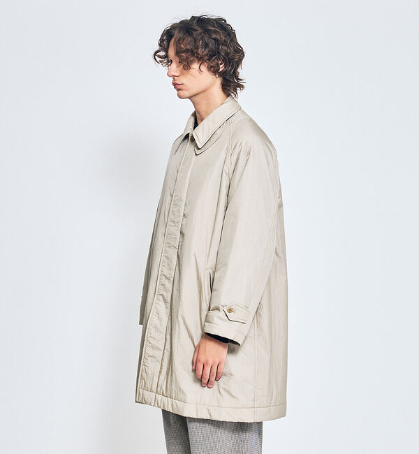 ABAHOUSE「ワッシャーナイロン 中綿パデットコート / Padded Half Coat /」|ステンカラーコート|