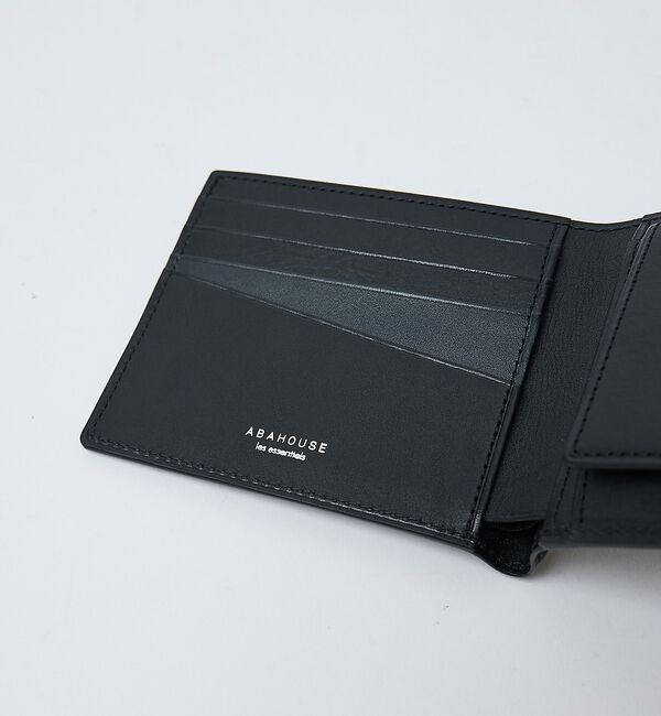 ABAHOUSE「【ABAHOUSE　les essentiels】定番2つ折り財布 / バイフォ」|財布|ブラック