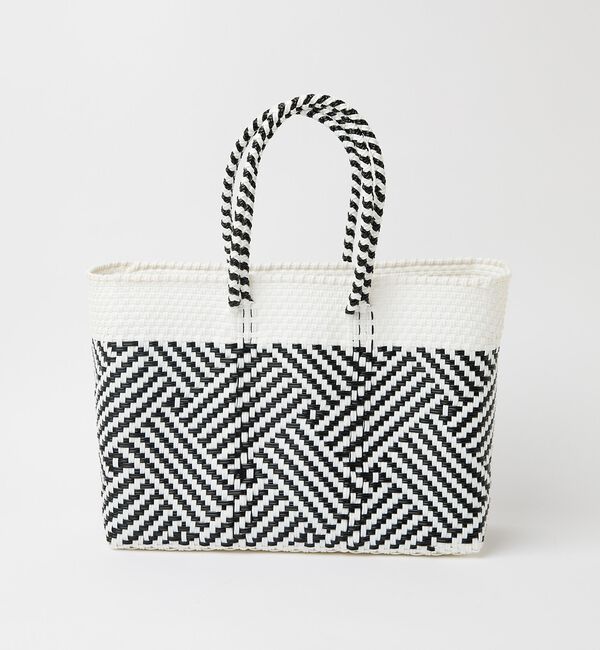 ABAHOUSE「【MOON BIRD/ムーンバード】手編みのメルカドバッグ横長M/かごバッグ/格」|トートバッグ|