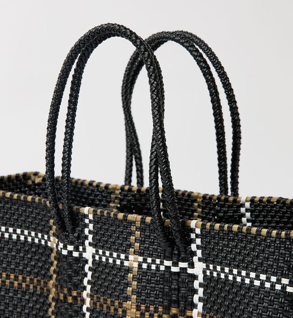 ABAHOUSE「【MOON BIRD/ムーンバード】手編みのメルカドバッグ横長M/かごバッグ/格」|トートバッグ|