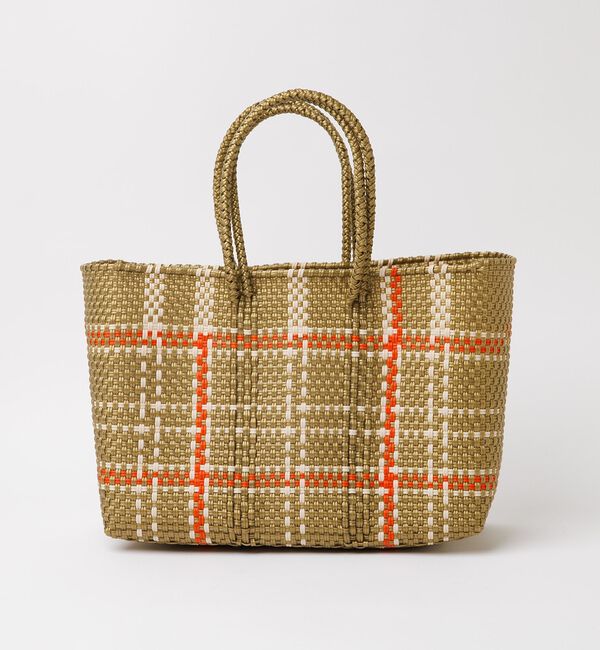 ABAHOUSE「【MOON BIRD/ムーンバード】手編みのメルカドバッグ横長M/かごバッグ/格」|トートバッグ|