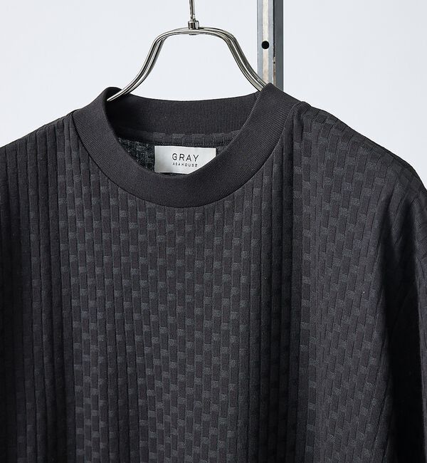 ABAHOUSE「【凹凸編み】リンクス ブロック 半袖Tシャツ【予約】」|Tシャツ・カットソー|