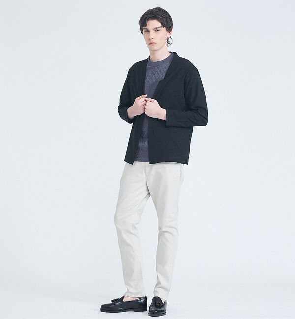 ABAHOUSE「【接触冷感】メッシュ ボタンレス カーディガン【予約】」|カーディガン|