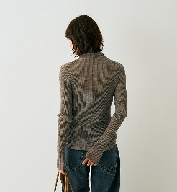 Rouge vif「シアータートルネックリブニット」|ニット・セーター|