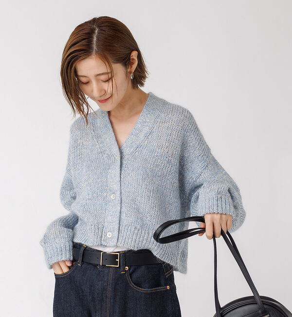 Rouge vif「ラメ&times;モヘアニット カーディガン」|カーディガン|