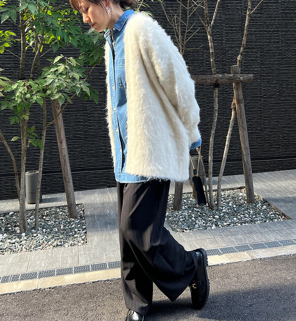 Rouge vif「シャギーニットカーディガン」|カーディガン|