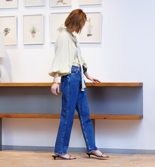 Rouge vif「とろみ素材 ギャザースリーブボウタイブラウス」|シャツ・ブラウス|