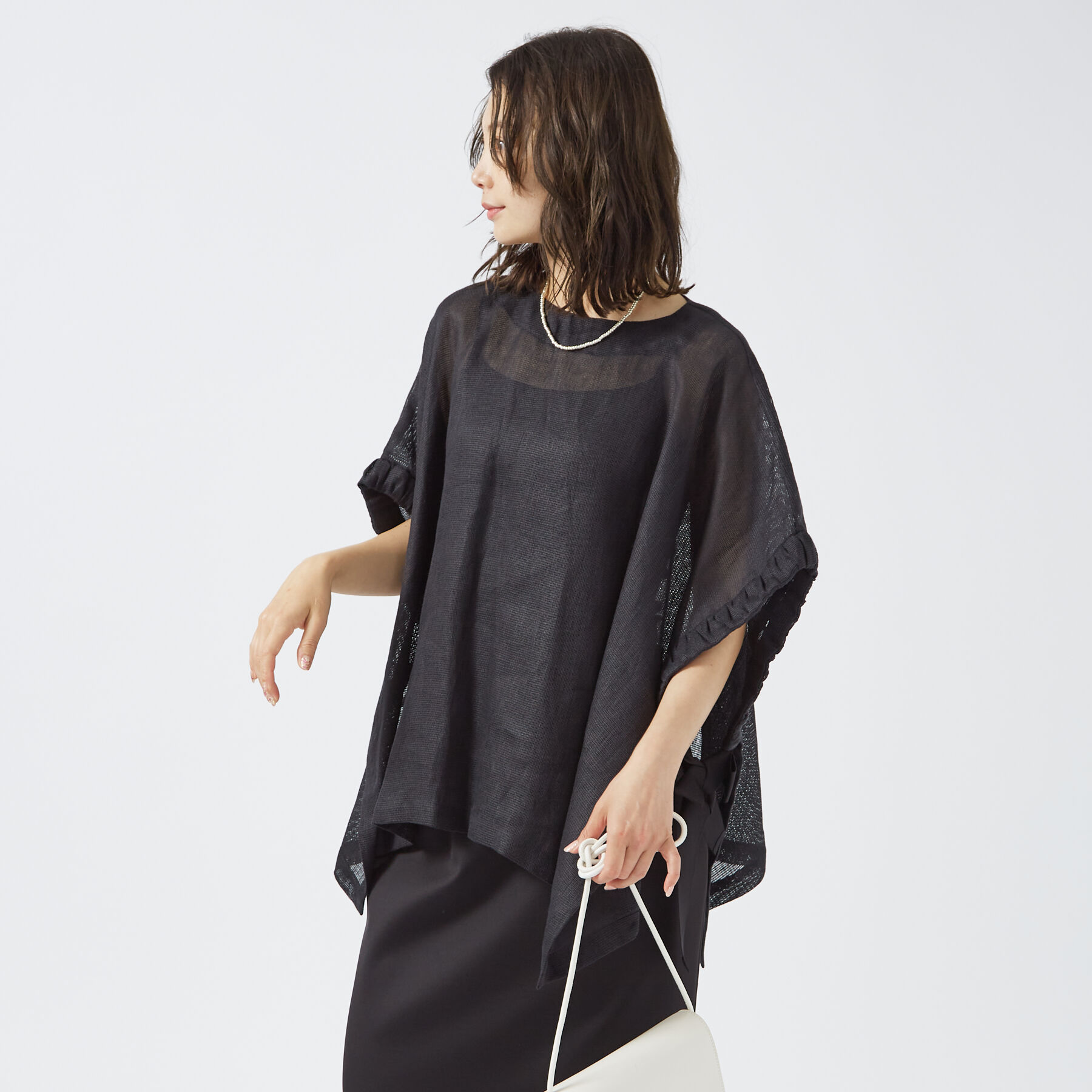 Rouge vif「【MICA&DEAL /マイカアンドディール】リネンポンチョ」|その他|