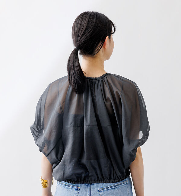 Rouge vif「コットンボイルギャザーブラウス」|シャツ・ブラウス|