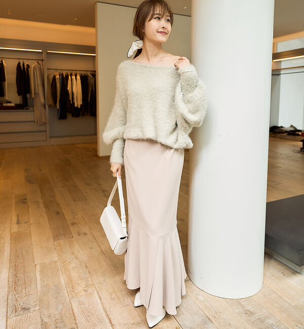 Rouge vif「【人気2025AW新色追加】【一部店舗限定】3wayルーズラメニット/オフショル」|ニット・セーター|