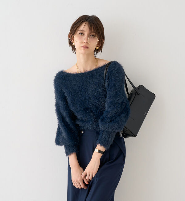 Rouge vif「【人気2025AW新色追加】【一部店舗限定】3wayルーズラメニット/オフショル」|ニット・セーター|