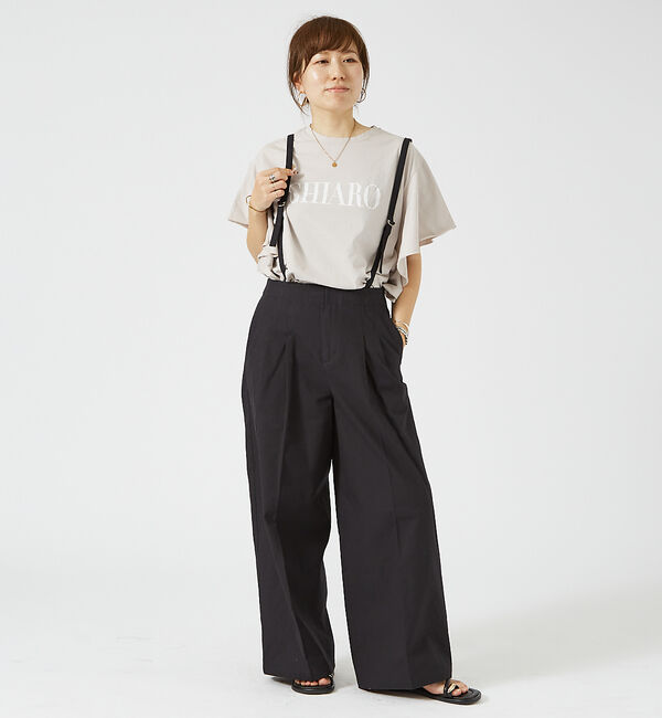 Rouge vif「サスペンダーワイドタックパンツ」|その他|