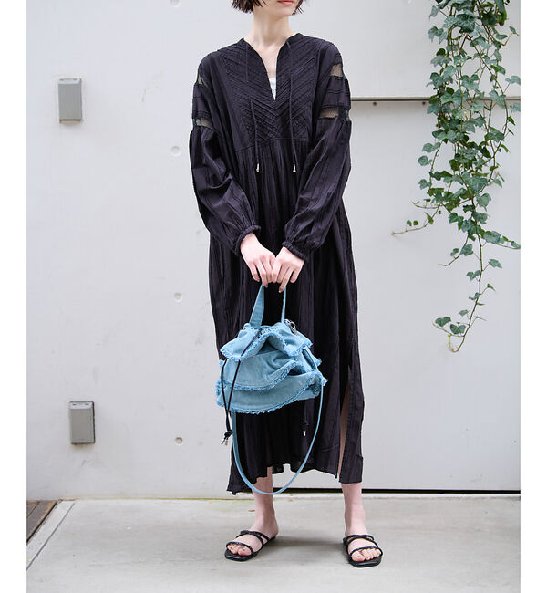 Rouge vif「【Ampersand / アンパサンド】Denim  frilr bag　ME-」|ショルダー・メッセンジャー|