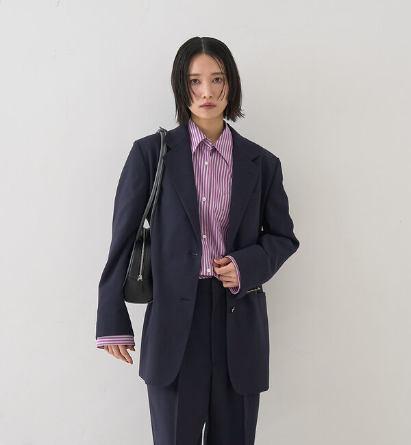 Rouge vif「【セットアップ対応】メンズライクウール混サキソニージャケット」|テーラードジャケット|