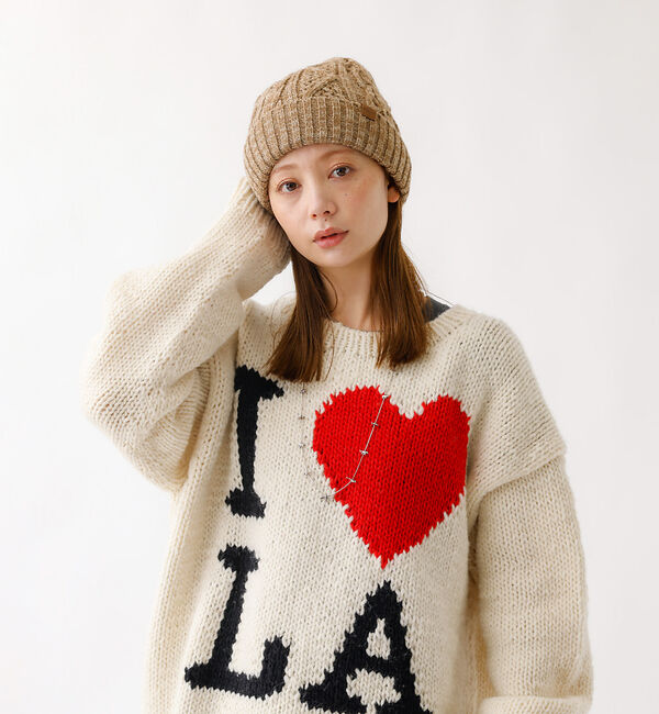 Rouge vif「【RUBEN/ルーベン】ケーブル裏ボアニット帽/ RUS-7092 MIX/メラ」|その他|