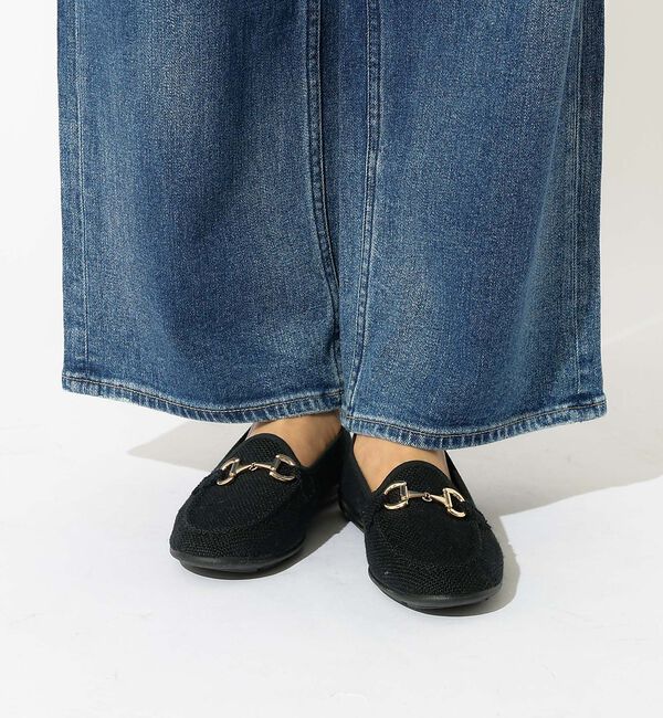 Rouge vif「【ALBEROLA / アルベローラ】ラフィア調 ビットローファー / フラット」|パンプス|