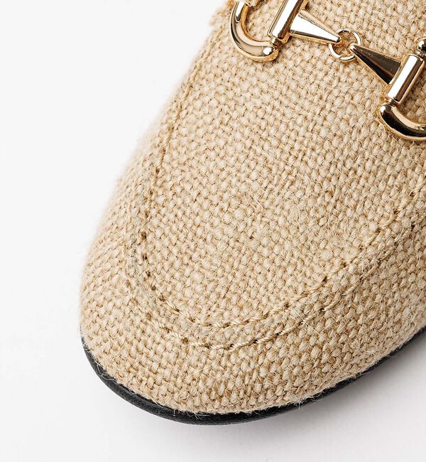 Rouge vif「【ALBEROLA / アルベローラ】ラフィア調 ビットローファー / フラット」|パンプス|