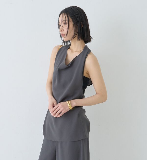 Rouge vif「【セットアップ対応】ホルダーネックブラウス」|シャツ・ブラウス|