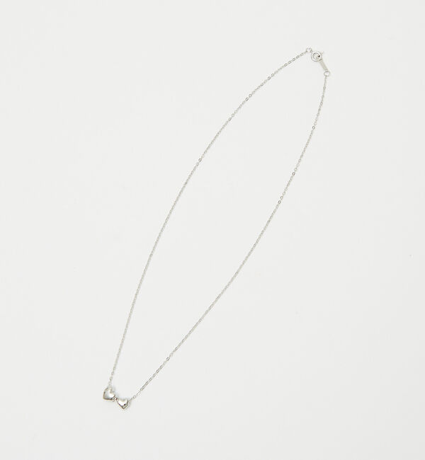 qualite「【ucalypt】ダブルハートネックレス」|ネックレス|シルバー
