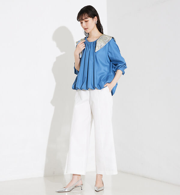 qualite「撥水ツイルワイドパンツ」|その他|