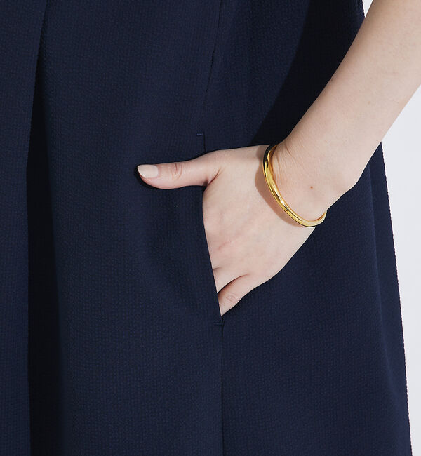 qualite「【接触冷感＆吸水速乾＆UV】シアサッカーシャツワンピース」|ワンピース|