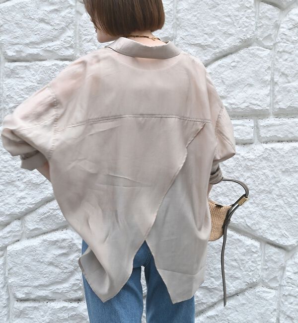 qualite「【大人シアーシャツ】バックスリットシアーシャツ」|シャツ・ブラウス|