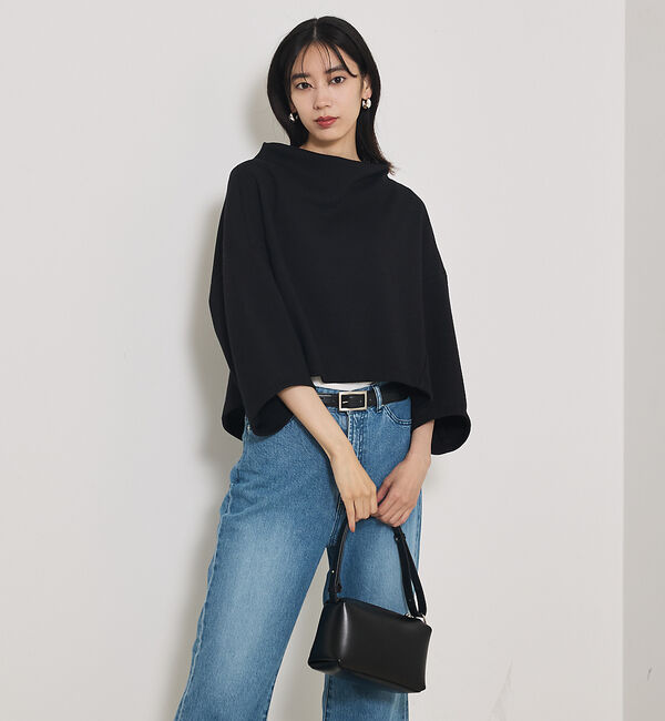 qualite「ブークレーボトルネックカットソー」|Tシャツ・カットソー|ブラック