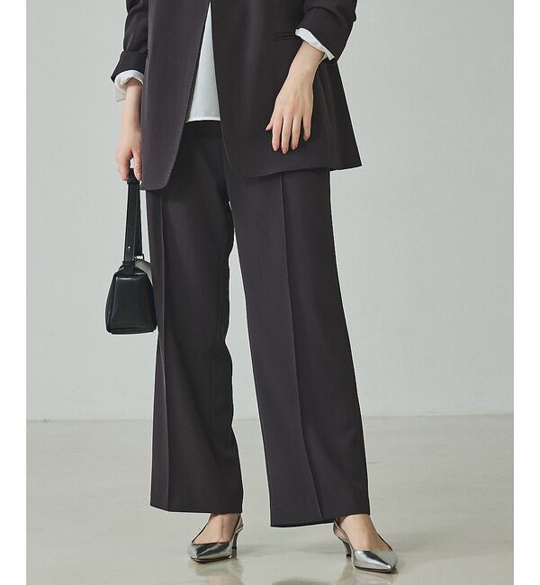 qualite「【セットアップ対応】ドライカルゼフルイドパンツ」|スラックス|チャコールグレー