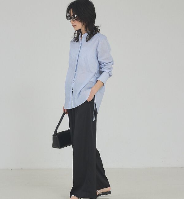 qualite「ブラック残りわずか予約受付中！【接触冷感・吸水速乾】クールサテンパンツ/セットア」|その他|