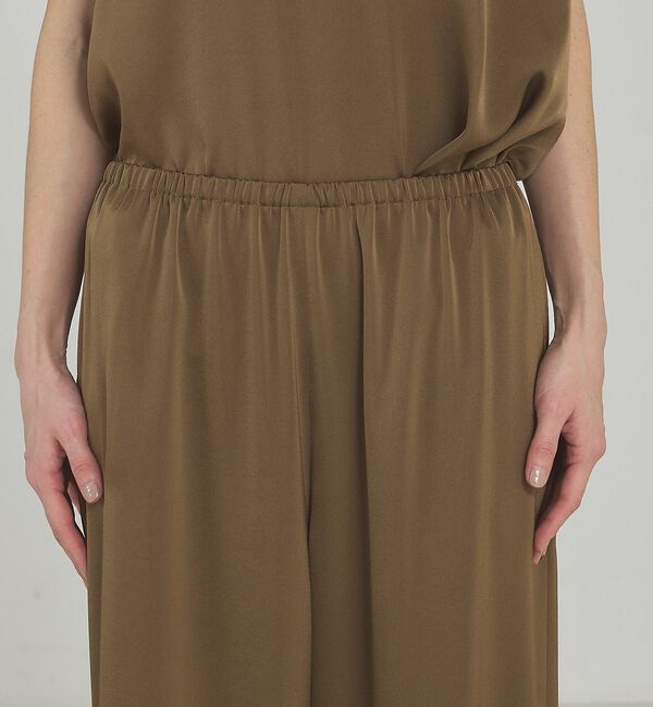 qualite「ブラック残りわずか予約受付中！【接触冷感・吸水速乾】クールサテンパンツ/セットア」|その他|