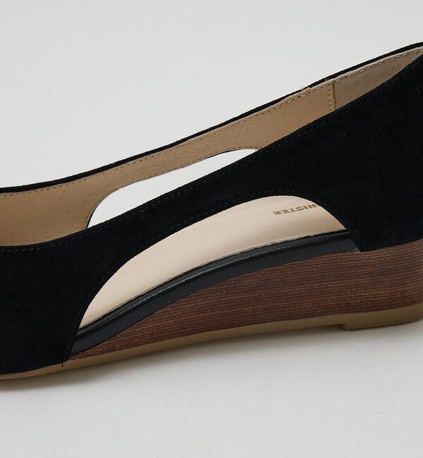 AU BANNISTER「【オープントゥ】バタフライカットウェッジソールパンプス【予約】」|パンプス|