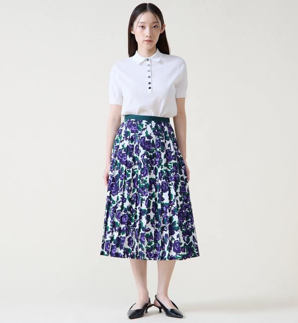 TIARA「オールドローズプリントプリーツスカート」|スカート|