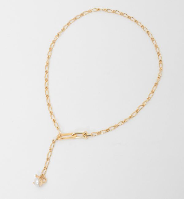 Liesse「《別注》【EO/イオ】PEARL FIGARO LARIAT NECKLACE」|ネックレス|アイボリー