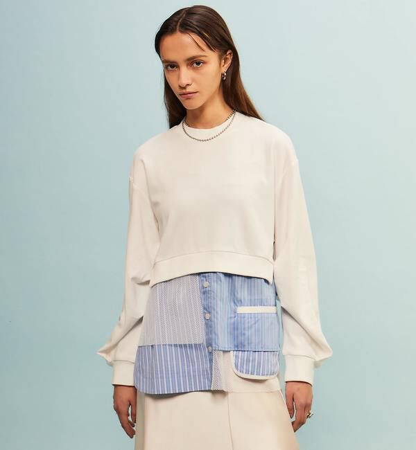 Soffitto「【AULA AILA別注】SHIRT COMBINATION PULLOVER」|その他|オフホワイト