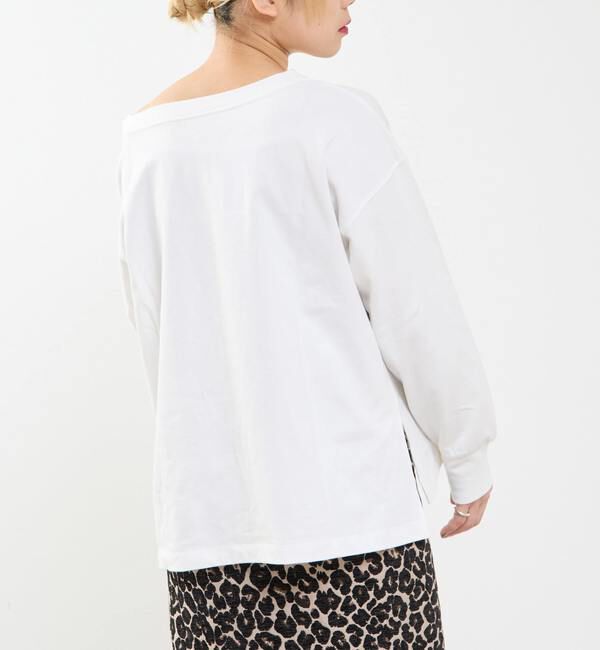 Soffitto「ボートネックピグメント染めプルオーバー」|Tシャツ・カットソー|