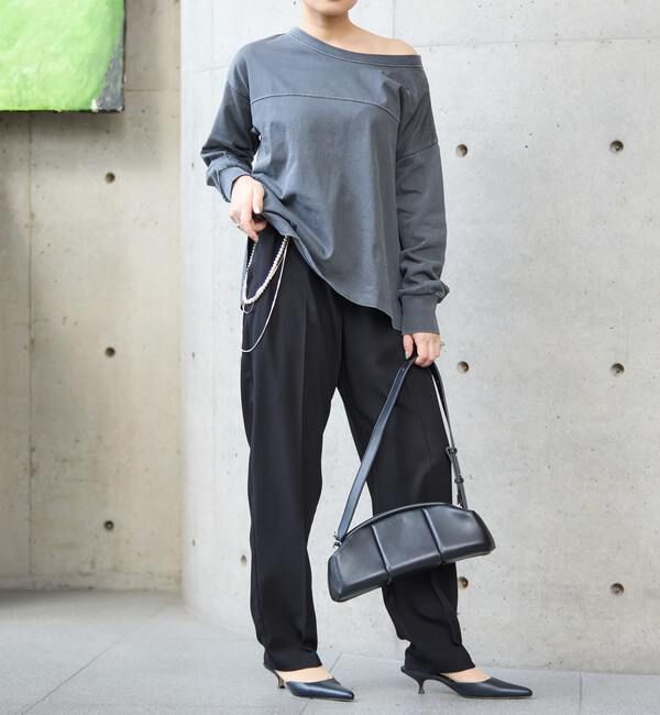 Soffitto「ボートネックピグメント染めプルオーバー」|Tシャツ・カットソー|