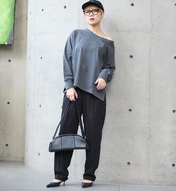 Soffitto「ボートネックピグメント染めプルオーバー」|Tシャツ・カットソー|