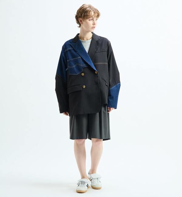 SOFFITTO「《別注》【AULA AILA/アウラ アイラ】CHECK DENIM COMBONATON JACKET」|テーラードジャケット|