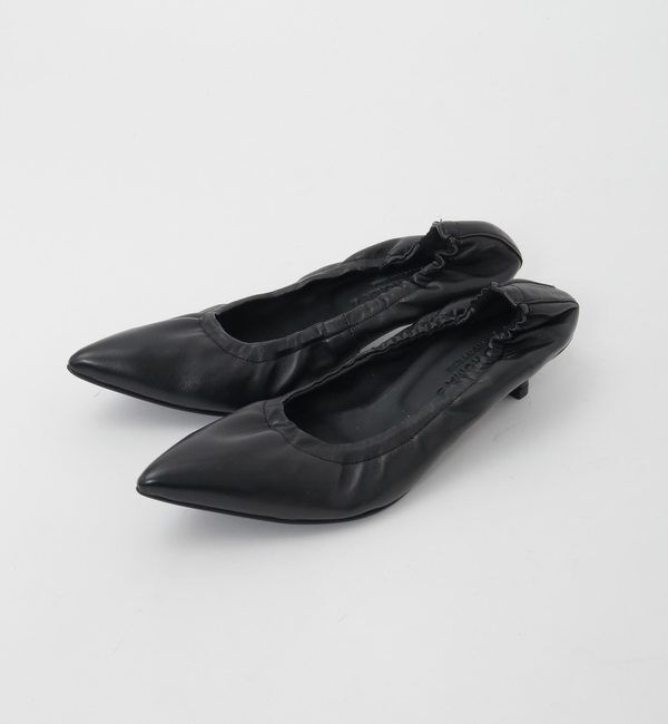 SOFFITTO「【CORSO ROMA9/コルソローマ】ポインテッドトゥギャザーパンプス」|パンプス|ブラック