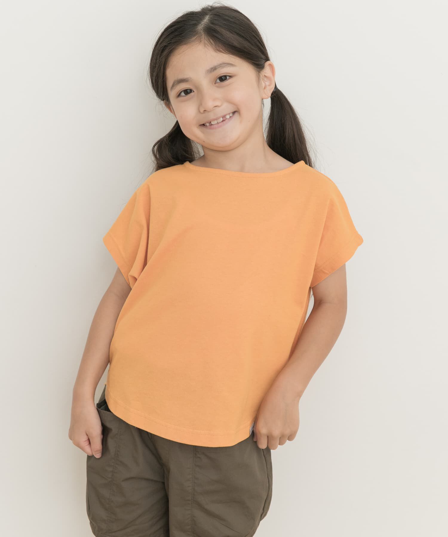 URBAN RESEARCH DOORS「『親子リンク』add fabrics防汚Tシャツ(KIDS)」|その他|オレンジ