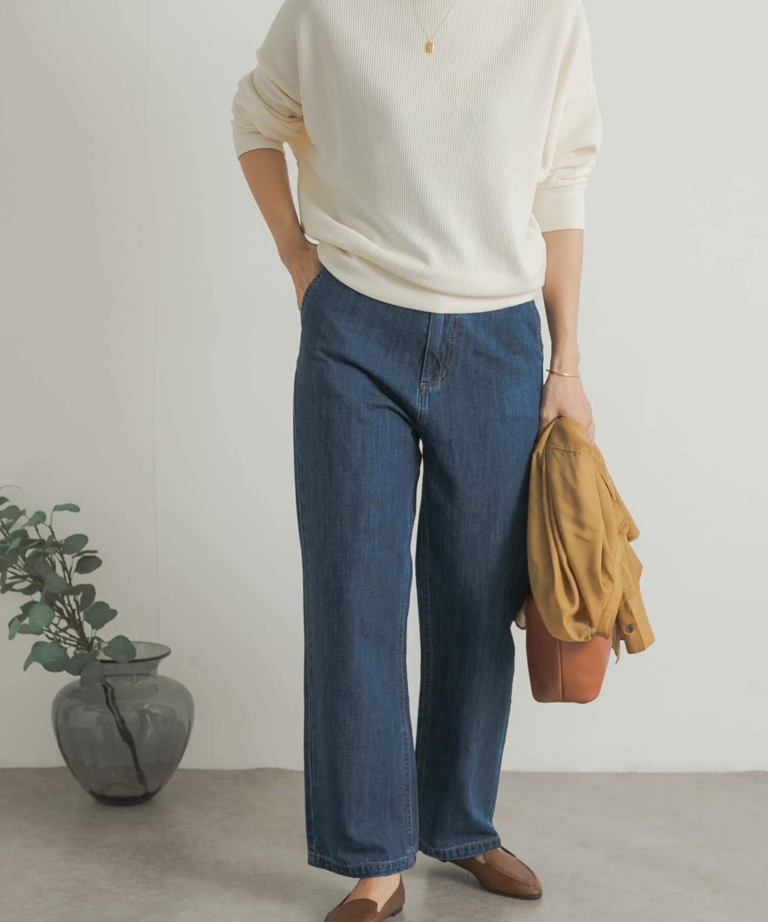 URBAN RESEARCH DOORS「デニムワイドパンツ」|デニム|