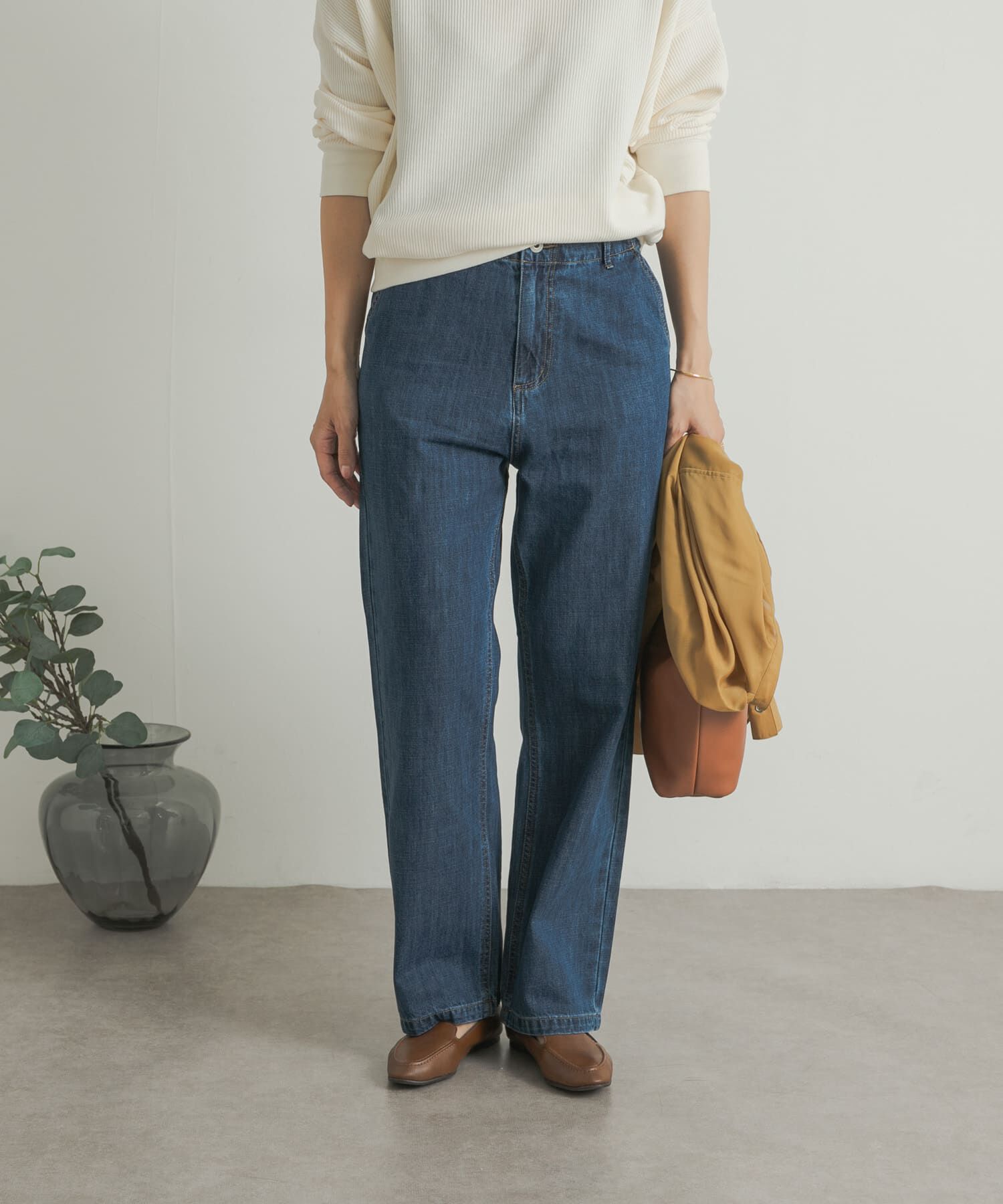 URBAN RESEARCH DOORS「デニムワイドパンツ」|デニム|