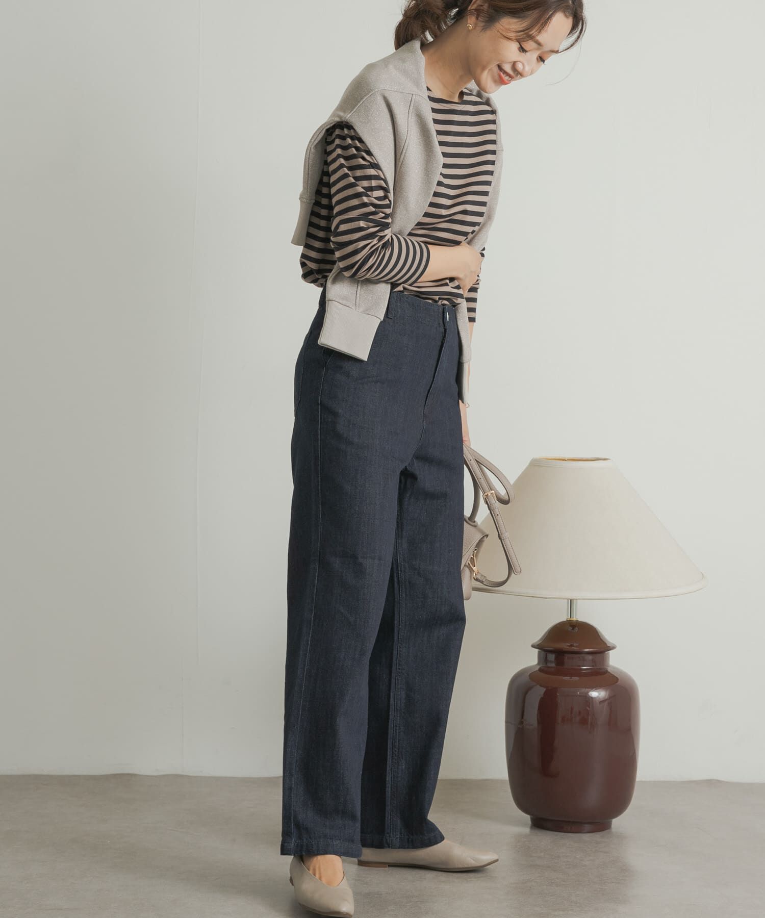 URBAN RESEARCH DOORS「デニムワイドパンツ」|デニム|