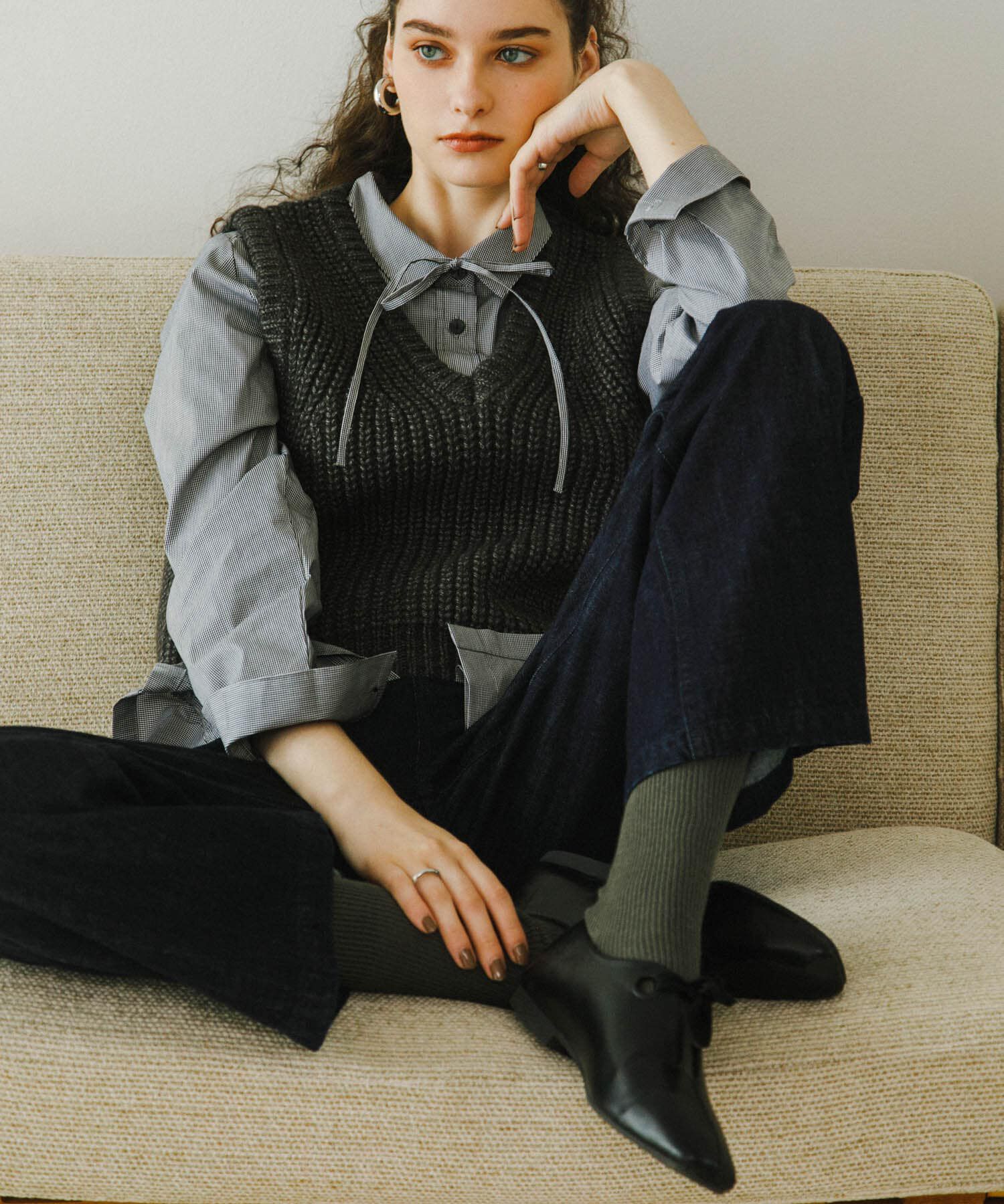 URBAN RESEARCH DOORS「デニムワイドパンツ」|デニム|