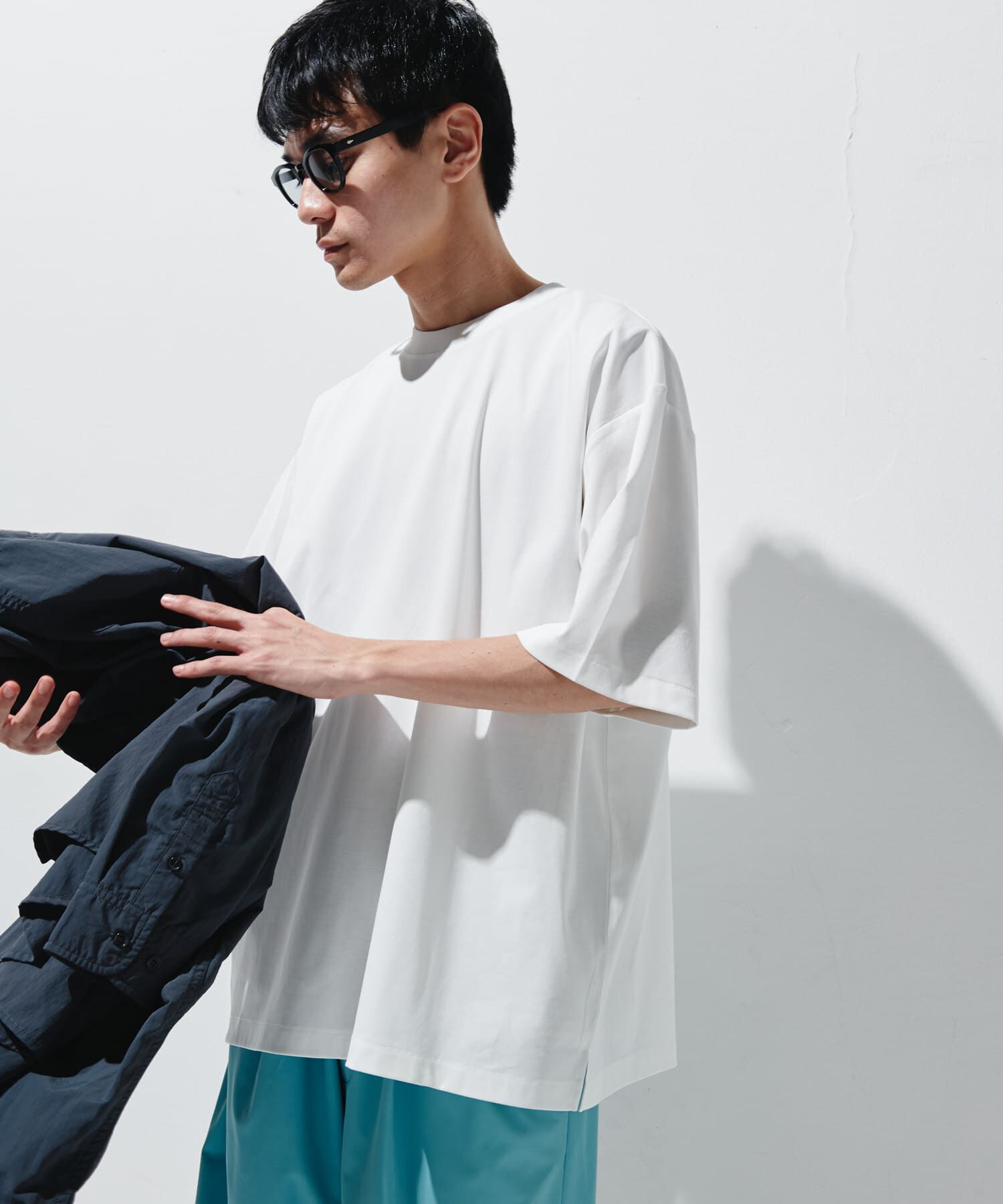 URBAN RESEARCH DOORS「『UR TECH』サマシェア クルーネックTシャツ」|Tシャツ・カットソー|ホワイト