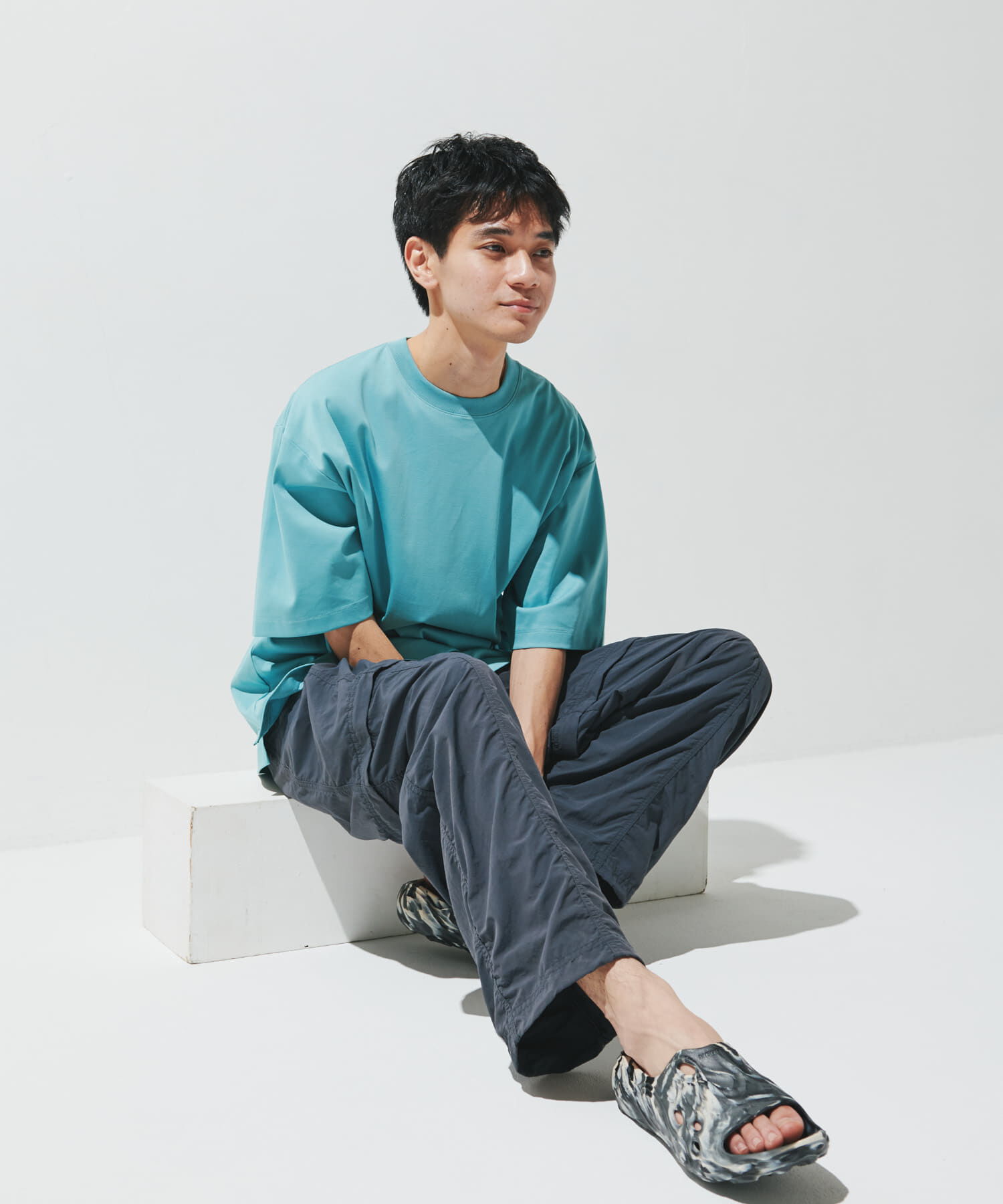 URBAN RESEARCH DOORS「『UR TECH』サマシェア クルーネックTシャツ」|Tシャツ・カットソー|