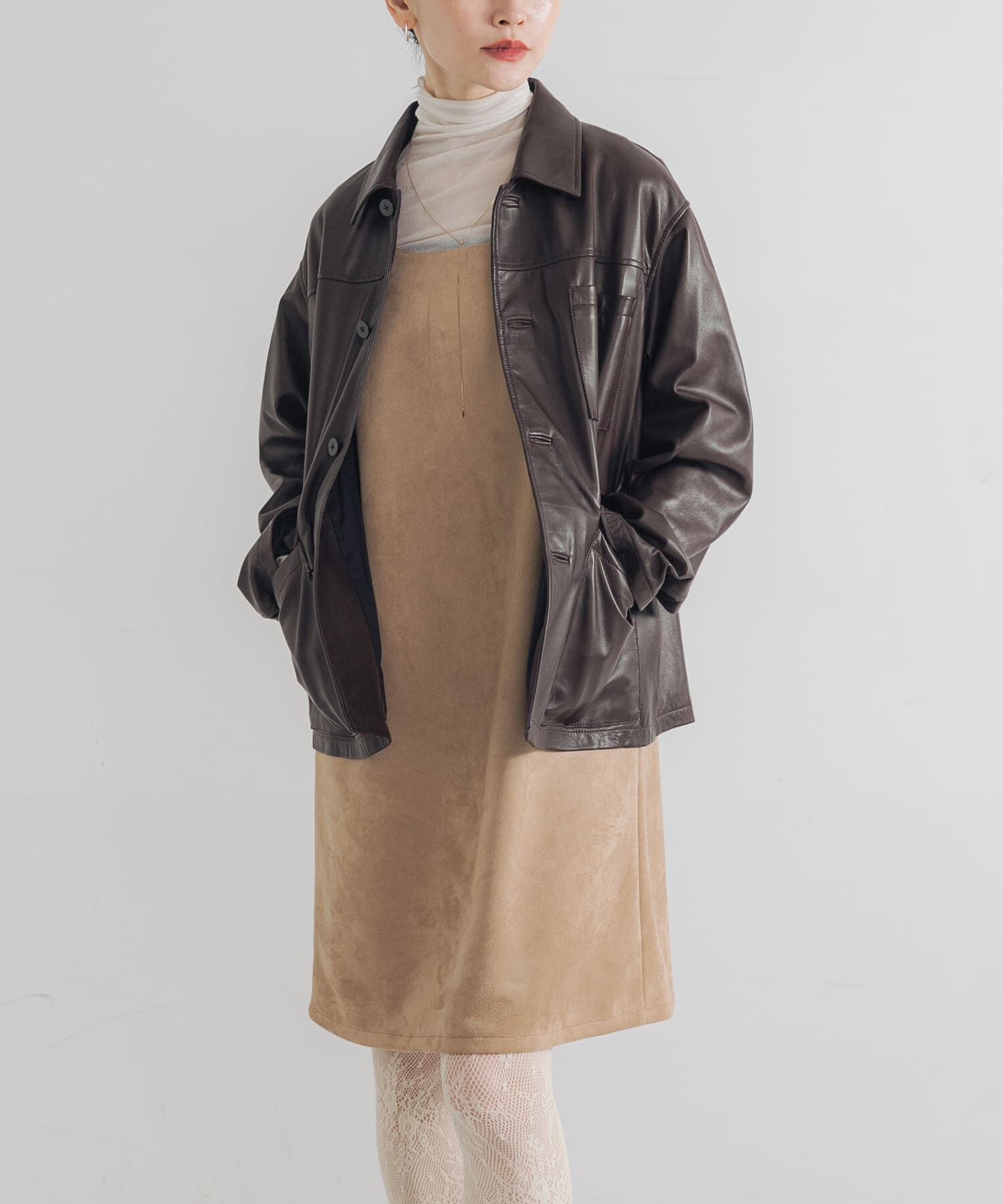 URBAN RESEARCH「スウェードライクミニワンピース」|ワンピース|