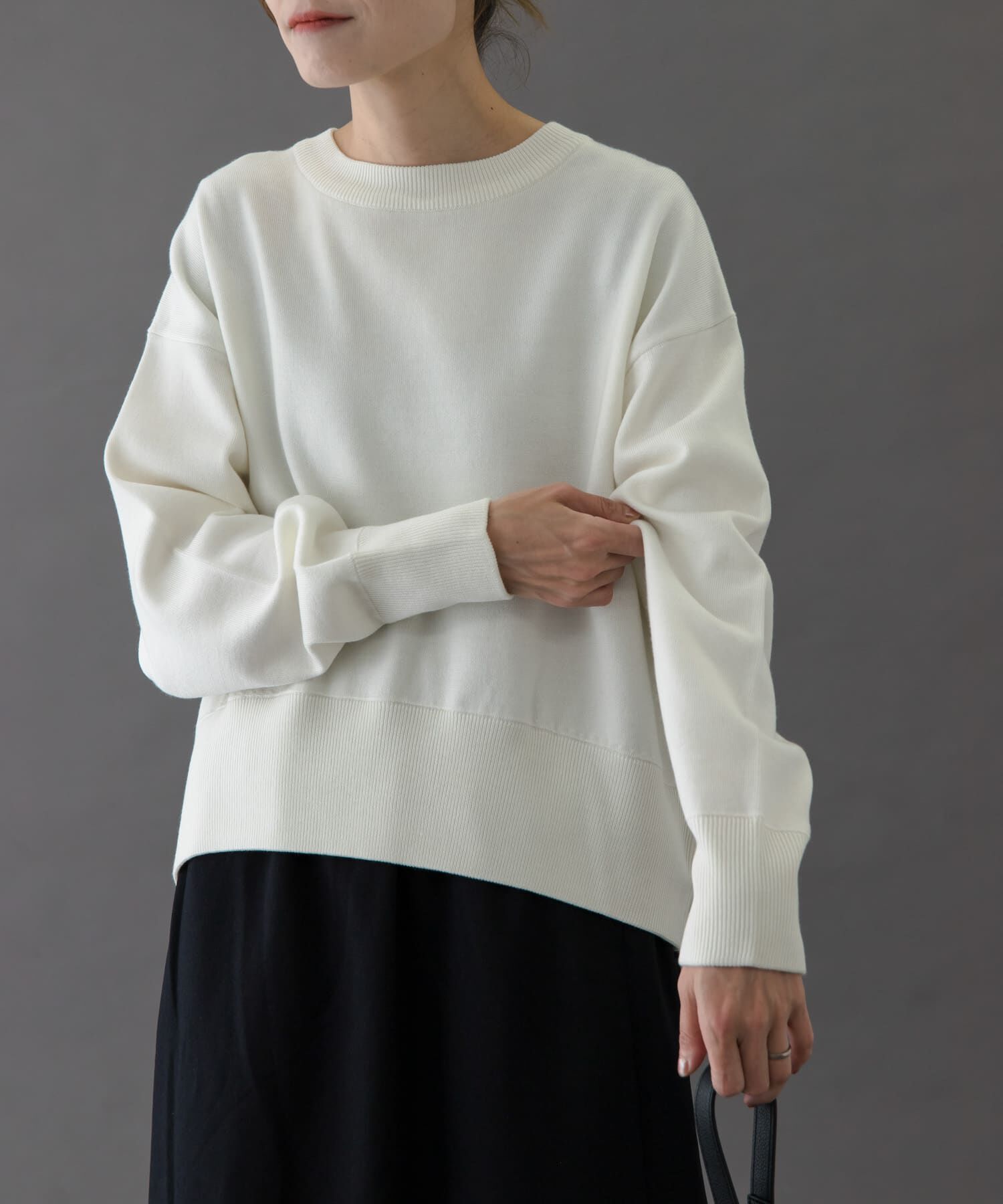 URBAN RESEARCH DOORS「FORK&SPOON　ダブルフェイスクルーネックニット」|ニット・セーター|