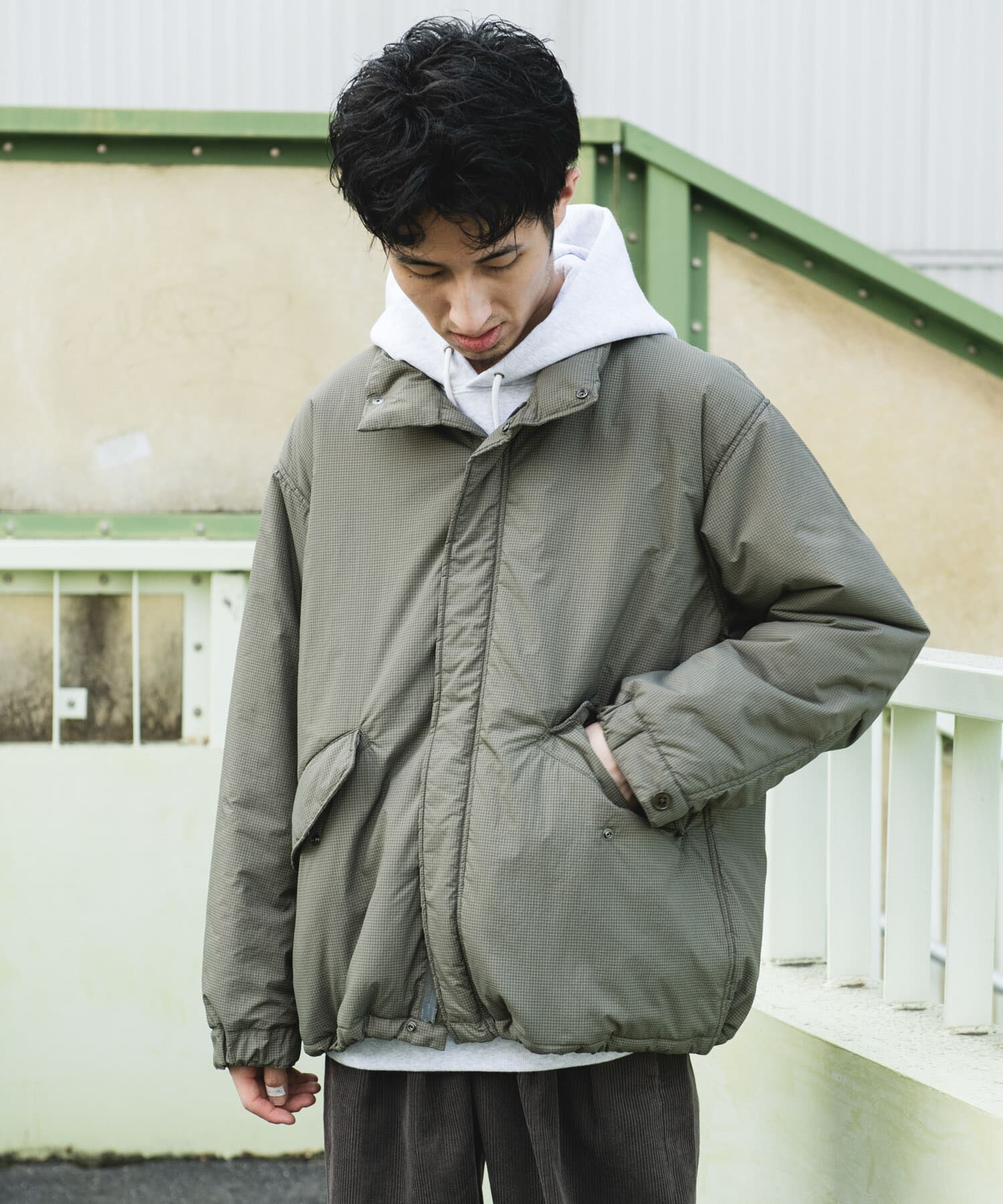 URBAN RESEARCH DOORS「中綿ショートモッズコート」|ミリタリー・モッズコート|