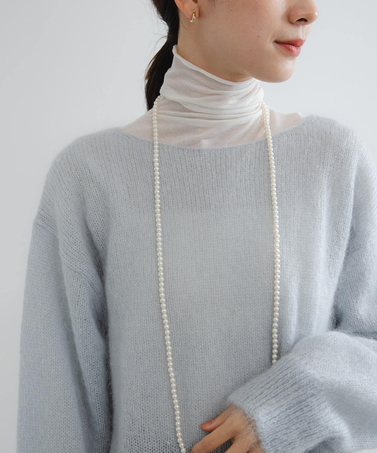 URBAN RESEARCH「カシミヤシルクタートルカットソー」|Tシャツ・カットソー|ホワイト系その他